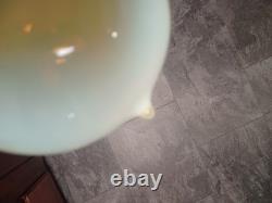 RARE Vintage Custard Vaseline Uranium Glass Ceiling Lamp Chandelier Shade