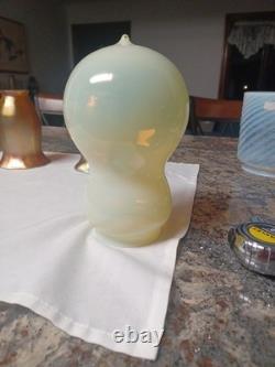 RARE Vintage Custard Vaseline Uranium Glass Ceiling Lamp Chandelier Shade