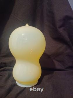 RARE Vintage Custard Vaseline Uranium Glass Ceiling Lamp Chandelier Shade