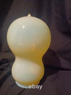 RARE Vintage Custard Vaseline Uranium Glass Ceiling Lamp Chandelier Shade