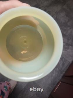 RARE Vintage Custard Vaseline Uranium Glass Ceiling Lamp Chandelier Shade