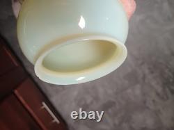 RARE Vintage Custard Vaseline Uranium Glass Ceiling Lamp Chandelier Shade