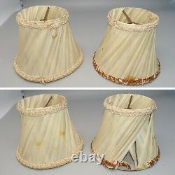 RARE Vintage Pair Oriental Lady Lamps & Ribbon Shades 1950s Tretchikoff Era MCM