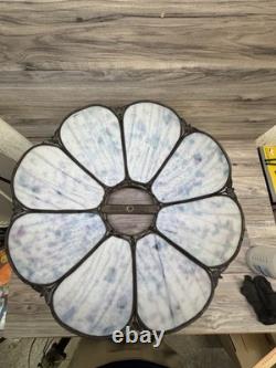 RARE Vintage Tiffany Style Leaded Confetti Glass Lamp Shade, Super Nice, READ