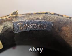 RARE Vintage Tindale Beaded Leopard Print Lamp Shade Mid Century Modern