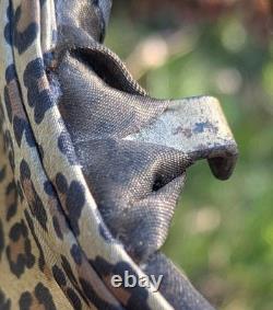 RARE Vintage Tindale Beaded Leopard Print Lamp Shade Mid Century Modern