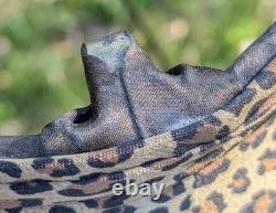 RARE Vintage Tindale Beaded Leopard Print Lamp Shade Mid Century Modern