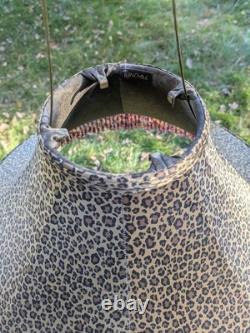 RARE Vintage Tindale Beaded Leopard Print Lamp Shade Mid Century Modern