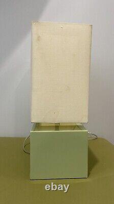 RETRO SAGE HOLLYWOOD STYLE RECTANGULAR LAMPS set/2 VERY UNIQUE