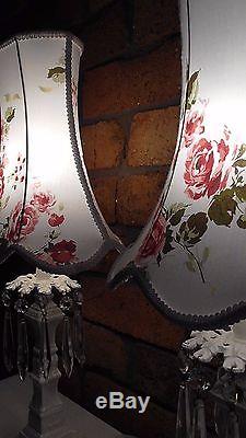 Rachel Ashwell Floral Somerset Fabric Lampshades Shabby Chic Vintage Table Lamp