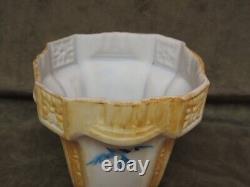 Rare Antique Glass Light / Lamp Shade Bluebird China Go-With Hand Painted #2