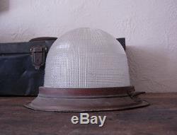 Rare Antique Vintage Holophane Bulkhead Light Lamp Shade Reclaimed From Uk