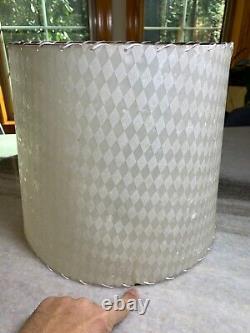 Rare Antique Vintage Mid Century MCM Lamp Light Shade Clear White Reconditioned