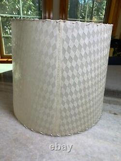 Rare Antique Vintage Mid Century MCM Lamp Light Shade Clear White Reconditioned