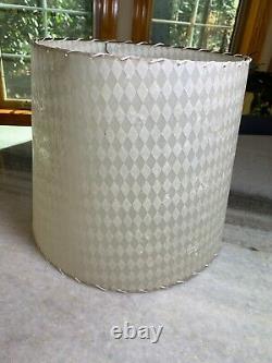 Rare Antique Vintage Mid Century MCM Lamp Light Shade Clear White Reconditioned