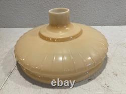 Rare Beautiful Original Antique Royal Craft Gold Glass Torchiere Lamp Shade 13