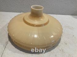 Rare Beautiful Original Antique Royal Craft Gold Glass Torchiere Lamp Shade 13