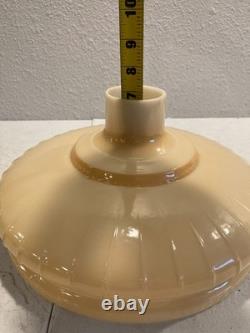 Rare Beautiful Original Antique Royal Craft Gold Glass Torchiere Lamp Shade 13