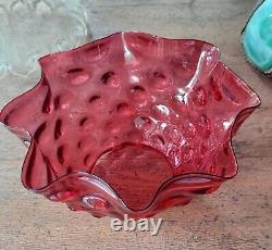 Rare Red coin dot Oil gas lamp shade