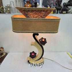 Rare Vintage 1950s Continental Art Lamp Mid Century Modern Fiberglass Shade