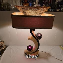 Rare Vintage 1950s Continental Art Lamp Mid Century Modern Fiberglass Shade