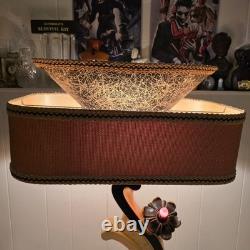 Rare Vintage 1950s Continental Art Lamp Mid Century Modern Fiberglass Shade