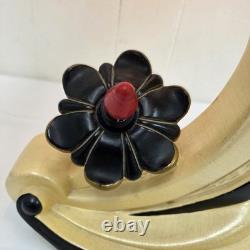 Rare Vintage 1950s Continental Art Lamp Mid Century Modern Fiberglass Shade