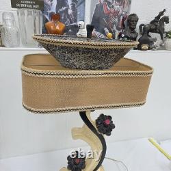 Rare Vintage 1950s Continental Art Lamp Mid Century Modern Fiberglass Shade