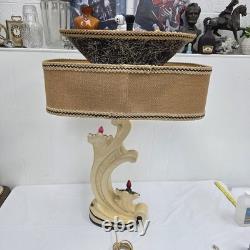 Rare Vintage 1950s Continental Art Lamp Mid Century Modern Fiberglass Shade