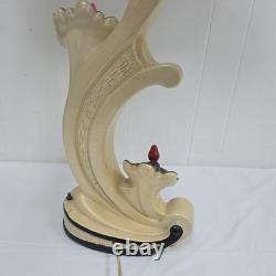 Rare Vintage 1950s Continental Art Lamp Mid Century Modern Fiberglass Shade