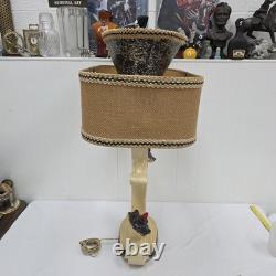 Rare Vintage 1950s Continental Art Lamp Mid Century Modern Fiberglass Shade