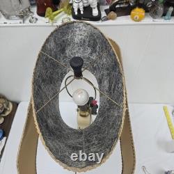 Rare Vintage 1950s Continental Art Lamp Mid Century Modern Fiberglass Shade