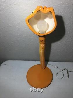 Rare Vintage 1981 Garfield UFS Desk Lamp with Ceramic Shade, Cat Light Gooseneck