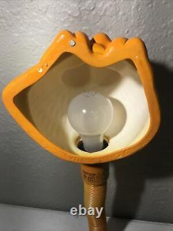 Rare Vintage 1981 Garfield UFS Desk Lamp with Ceramic Shade, Cat Light Gooseneck