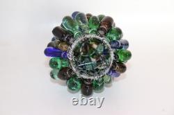 Rare Vintage Art Noveau Czech Glass Grape Cluster Fruit Lamp Shade