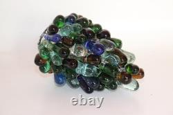Rare Vintage Art Noveau Czech Glass Grape Cluster Fruit Lamp Shade