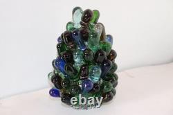 Rare Vintage Art Noveau Czech Glass Grape Cluster Fruit Lamp Shade