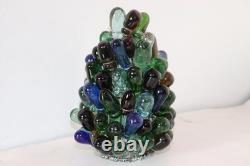 Rare Vintage Art Noveau Czech Glass Grape Cluster Fruit Lamp Shade