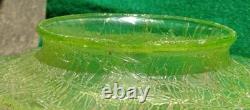 Rare Vintage Light Green Tower Crackle Glass Lamp Shade 8 X 8 Skyscraper