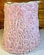 Rare Vintage Mid Century Floral Lamp Shade Hand-stitched Fabric Pink Roses 1950s