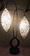 Rare Vtg 50s Majestic Lamp Fiberglass Shades Retro Mid Century Modern Atomic Era