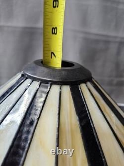 Read desc Vintage Tiffany Style Jeweled Floral Stained Glass Lamp Shade