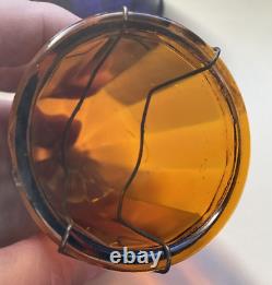 Red Yellow Blue Orange Glass Nipple Top Beacon Globe Light Covers With Bulb Wire