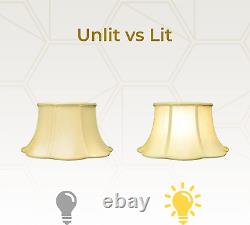 Royal Designs 6-Way Out Scallop Bell Basic Lamp Shade, Antique Gold, 13 X 19 X 1