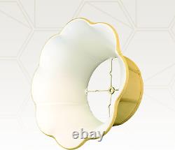 Royal Designs 6-Way Out Scallop Bell Basic Lamp Shade, Antique Gold, 13 X 19 X 1