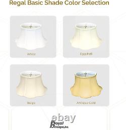 Royal Designs 6-Way Out Scallop Bell Basic Lamp Shade, Antique Gold, 13 X 19 X 1