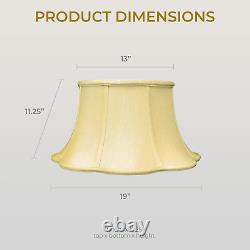 Royal Designs 6-Way Out Scallop Bell Basic Lamp Shade, Antique Gold, 13 X 19 X 1