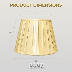 Royal Designs Empire English Pleat Basic Lamp Shade, Antique Gold, 11 x 18 x 12