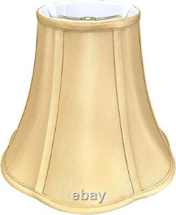 Royal Designs Flare Bottom outside Corner Scallop Bell Lamp Shade, Antique Gold