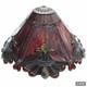 S10021 Tiffany Style Stained Glass Baroque Lampshade (13-inch Wide Red)
